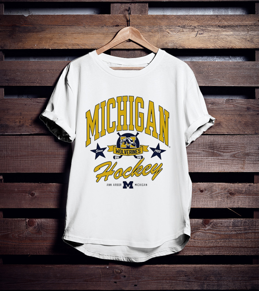 Michigan Wolverines Hockey Ann Arbor Heritage Since 1922 T-Shirt