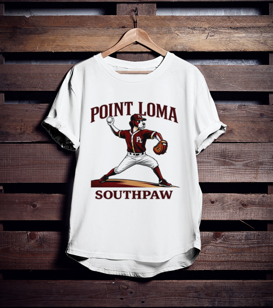 Point Loma Southpaw Baseball Pitcher T-Shirt
