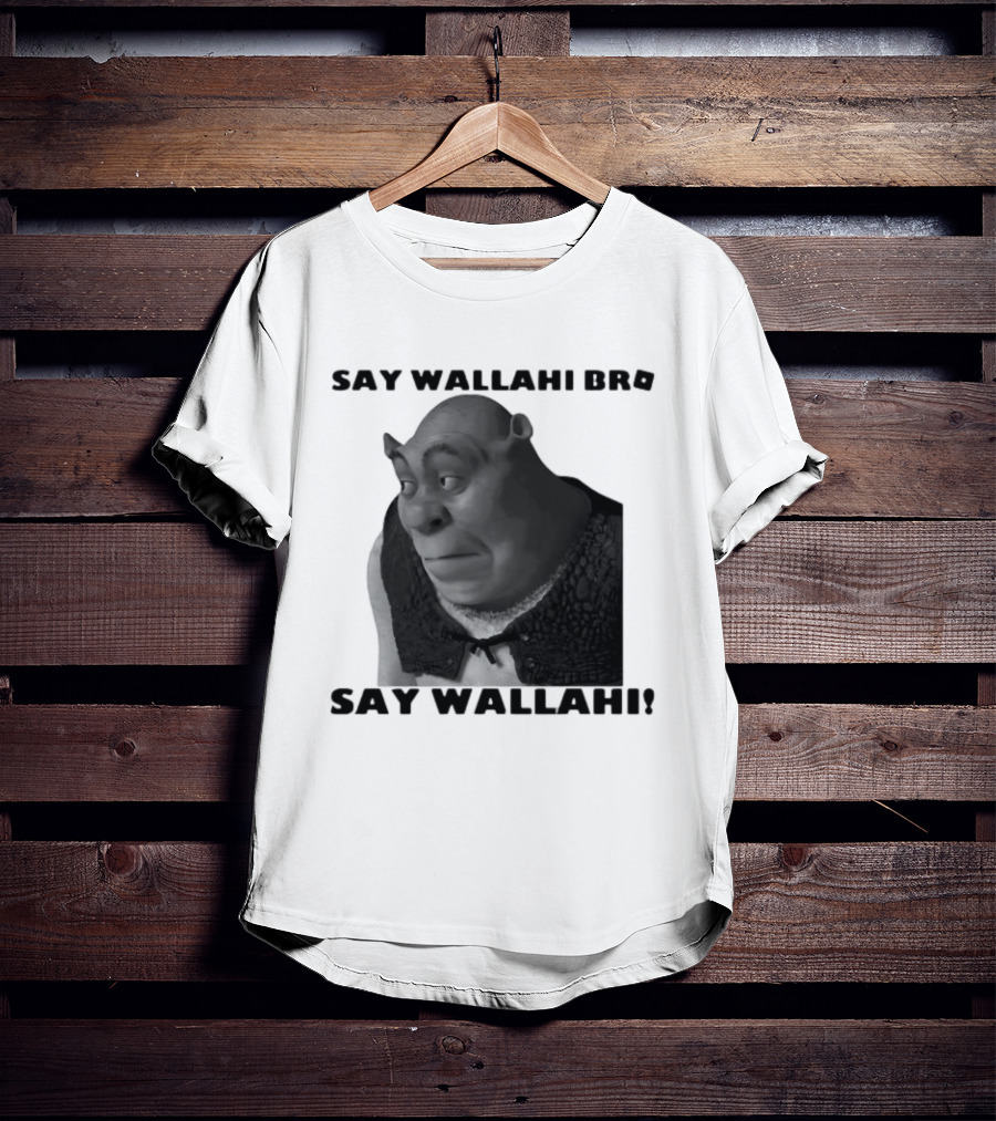 Shrek Say Wallahi Bro Meme Face Roblox T-Shirt