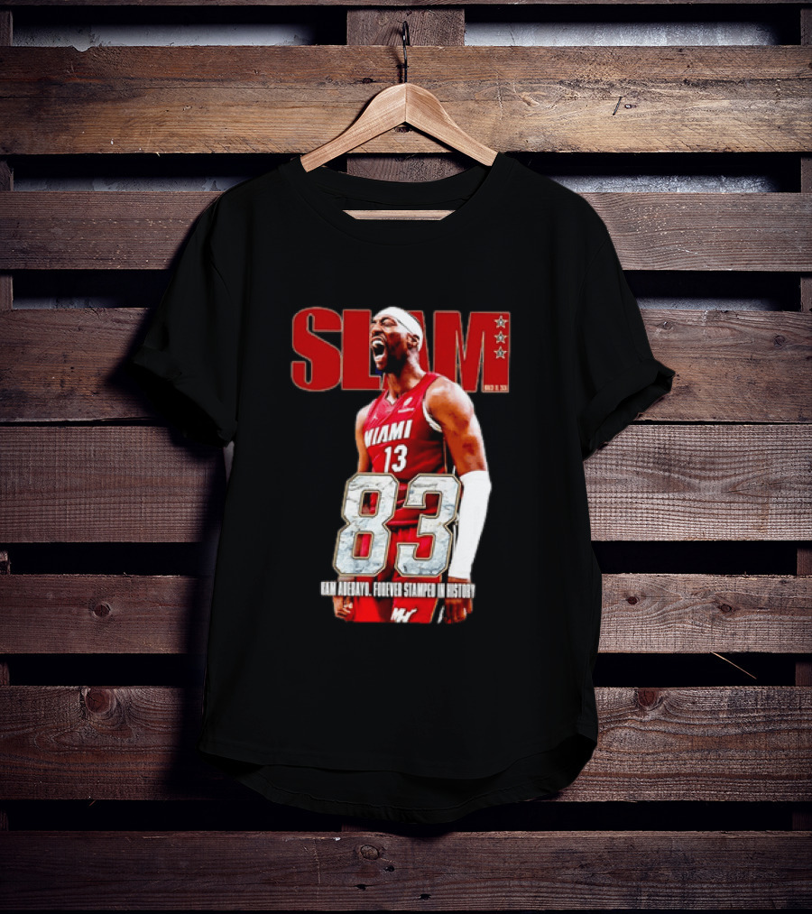 SLAM Bam Adebayo Miami Heat 13 Forever Stamped In History 83 T-Shirt