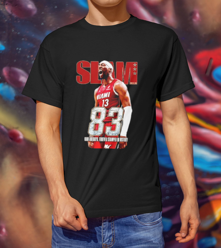 SLAM Bam Adebayo Miami Heat 13 Forever Stamped In History 83 T-Shirt