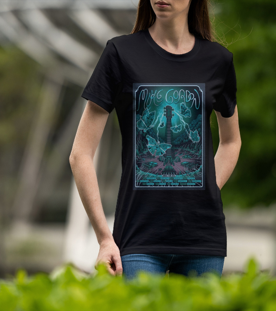 Mike Gordan March Tour 2026 Lightning Butterfly Guitar T-Shirt