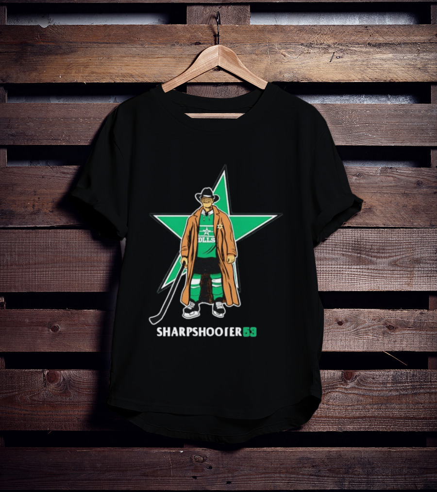 Sharpshooter 53 Dallas Stars Wyatt Johnston Hockey T-Shirt