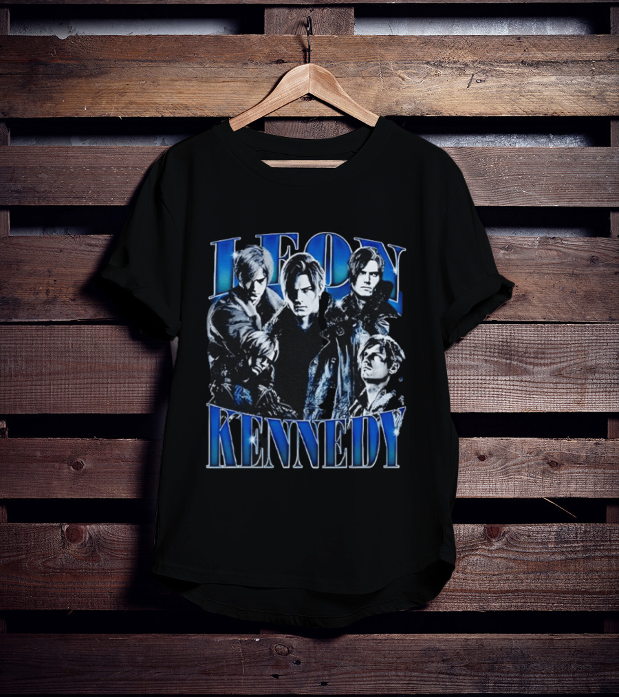 Leon Kennedy Character Collage Fan T-Shirt