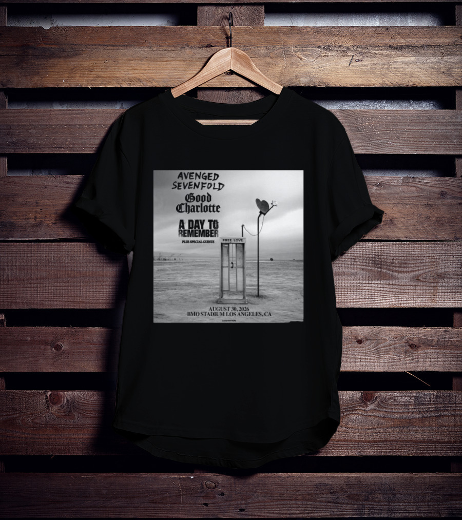 Avenged Sevenfold Good Charlotte A Day To Remember Concert BMO Stadium Los Angeles August 30 2026 T-Shirt