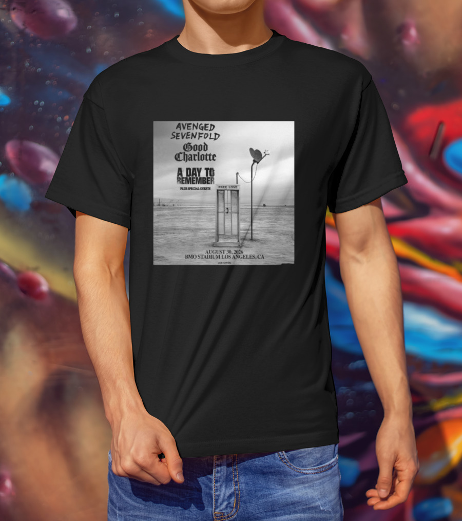 Avenged Sevenfold Good Charlotte A Day To Remember Concert BMO Stadium Los Angeles August 30 2026 T-Shirt
