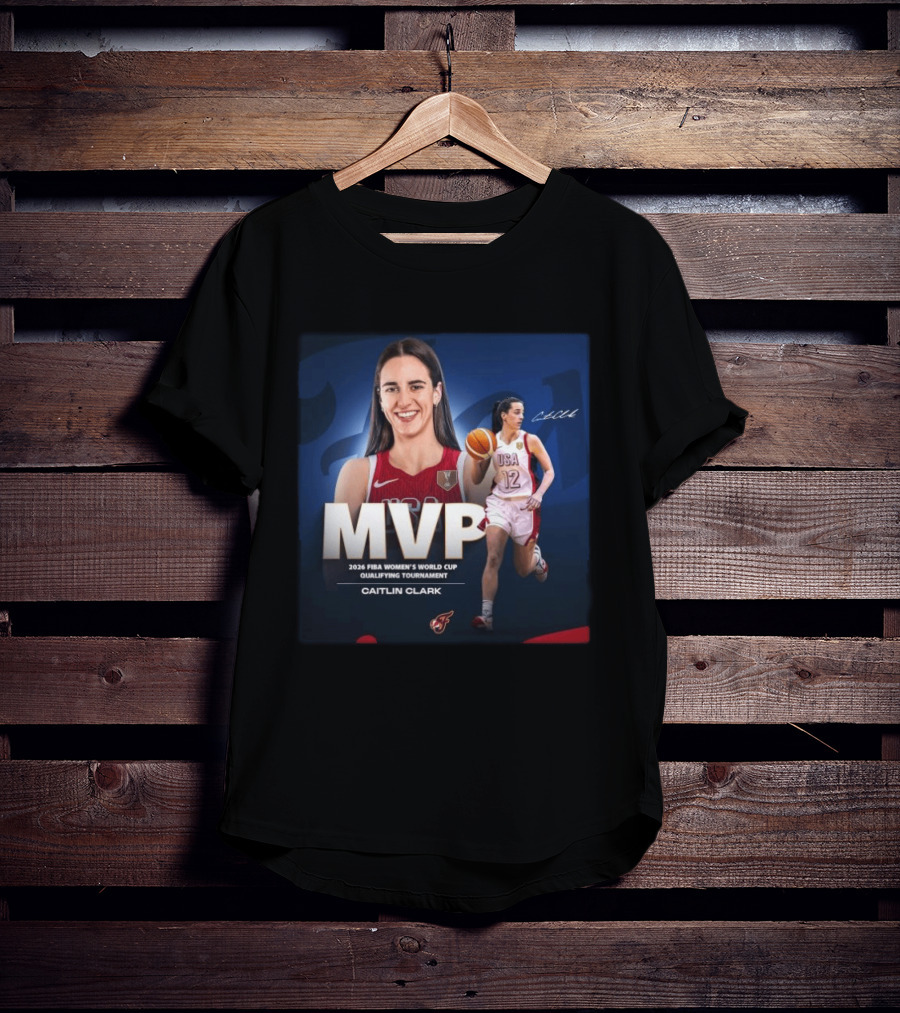 Caitlin Clark MVP 2026 FIBA Women's World Cup Qualifying Tournament USA Basketball T-Shirt