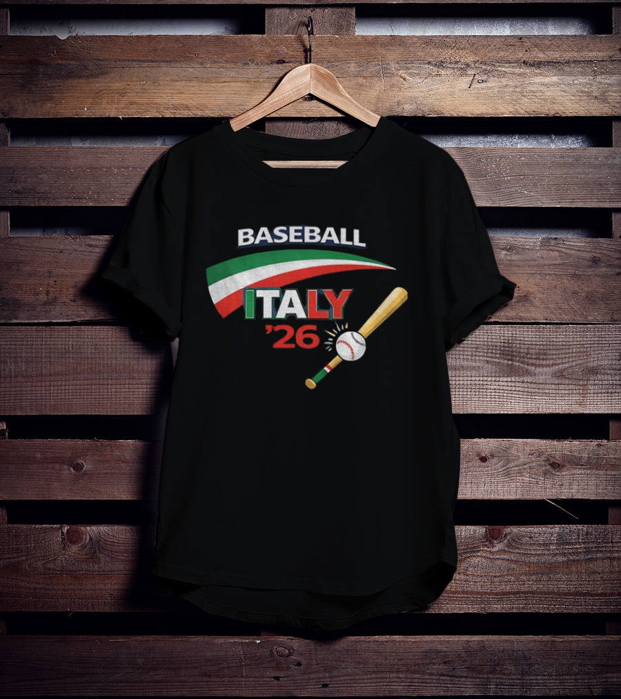 Italy Baseball World Classic 2026 Baseball Network Gildan T-Shirt
