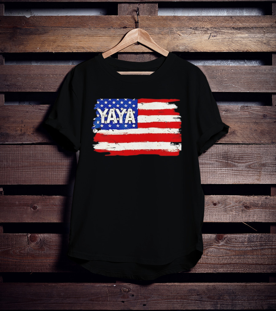 Patriotic Yaya American Flag Mother's Day Women T-Shirt