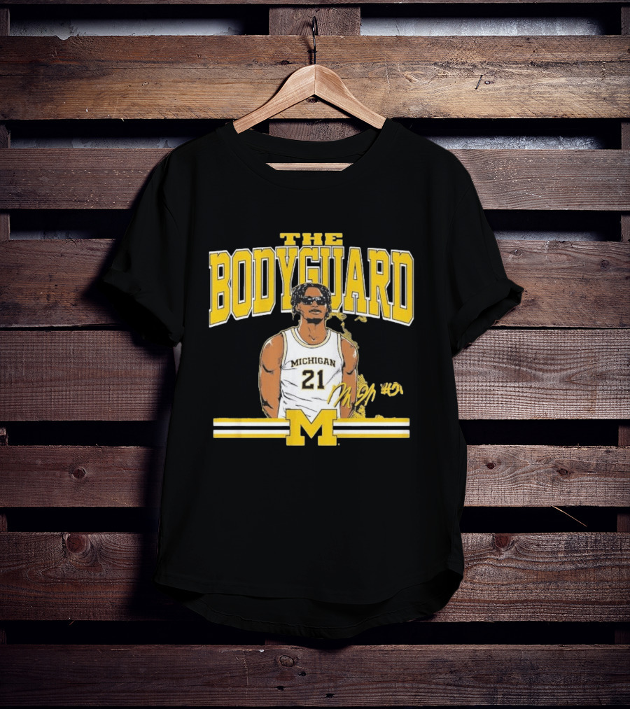 The Bodyguard Michigan Basketball 21 Morez Johnson Jr. T-Shirt