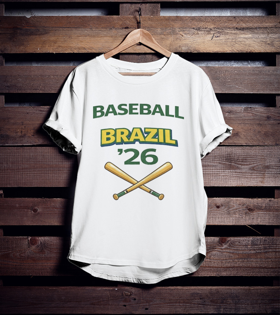 Brazil Baseball 2026 Crossed Bats T-Shirt
