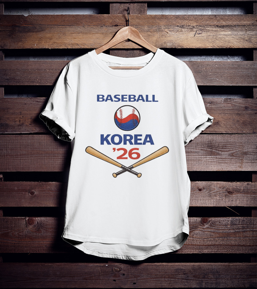 Korea 2026 World Baseball Classic Bat Crossball T-Shirt