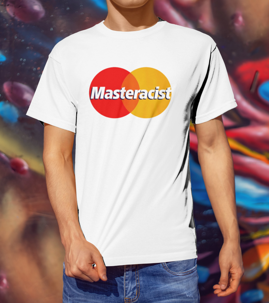 Masteracist Mastercard Parody Logo Red And Yellow Circles T-Shirt