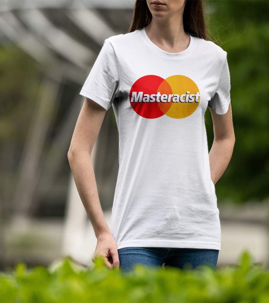 Masteracist Mastercard Parody Logo Red And Yellow Circles T-Shirt