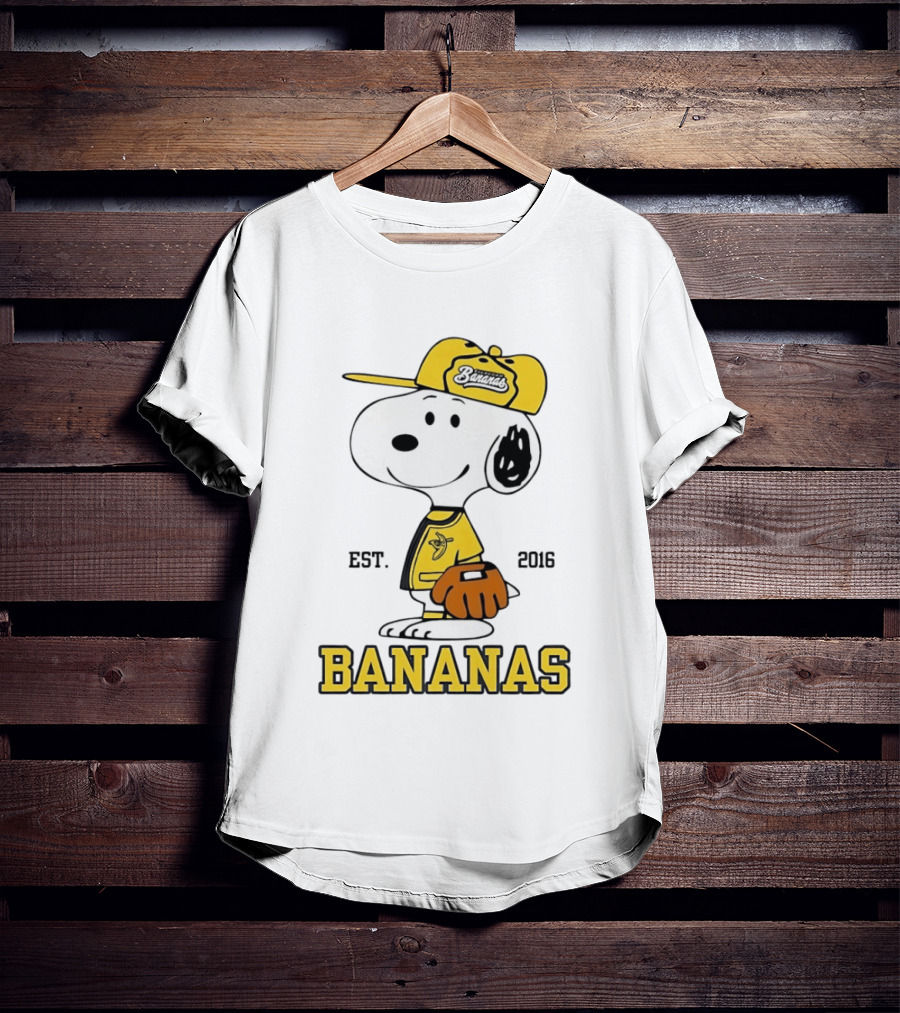 Snoopy Bananas Outfit EST 2016 Baseball T-Shirt