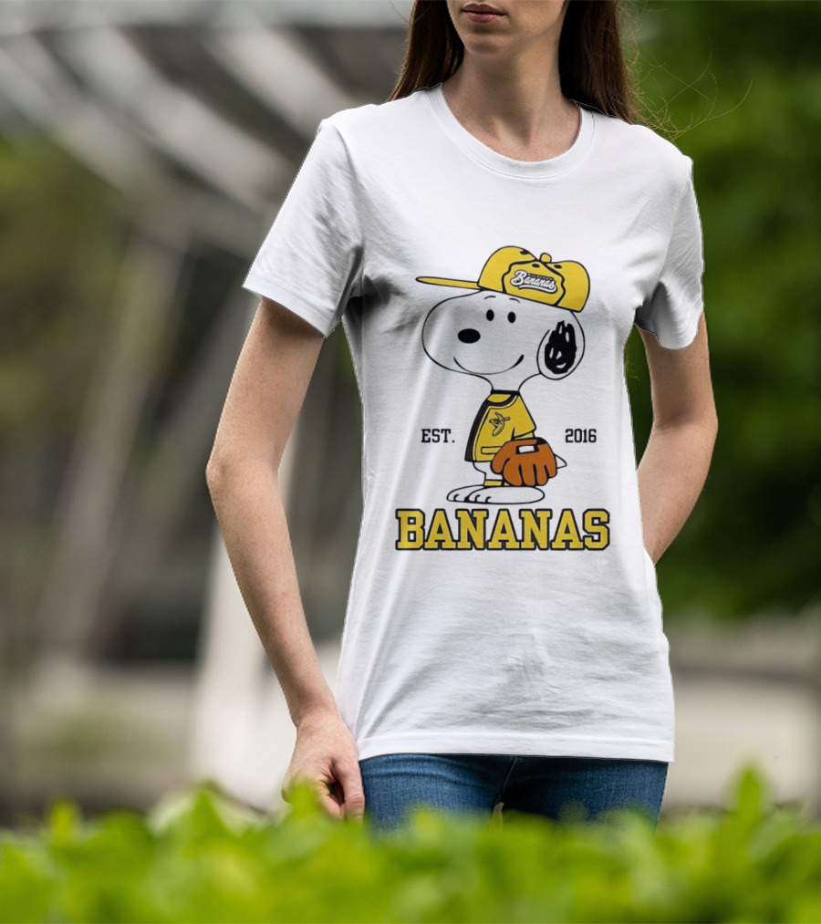 Snoopy Bananas Outfit EST 2016 Baseball T-Shirt