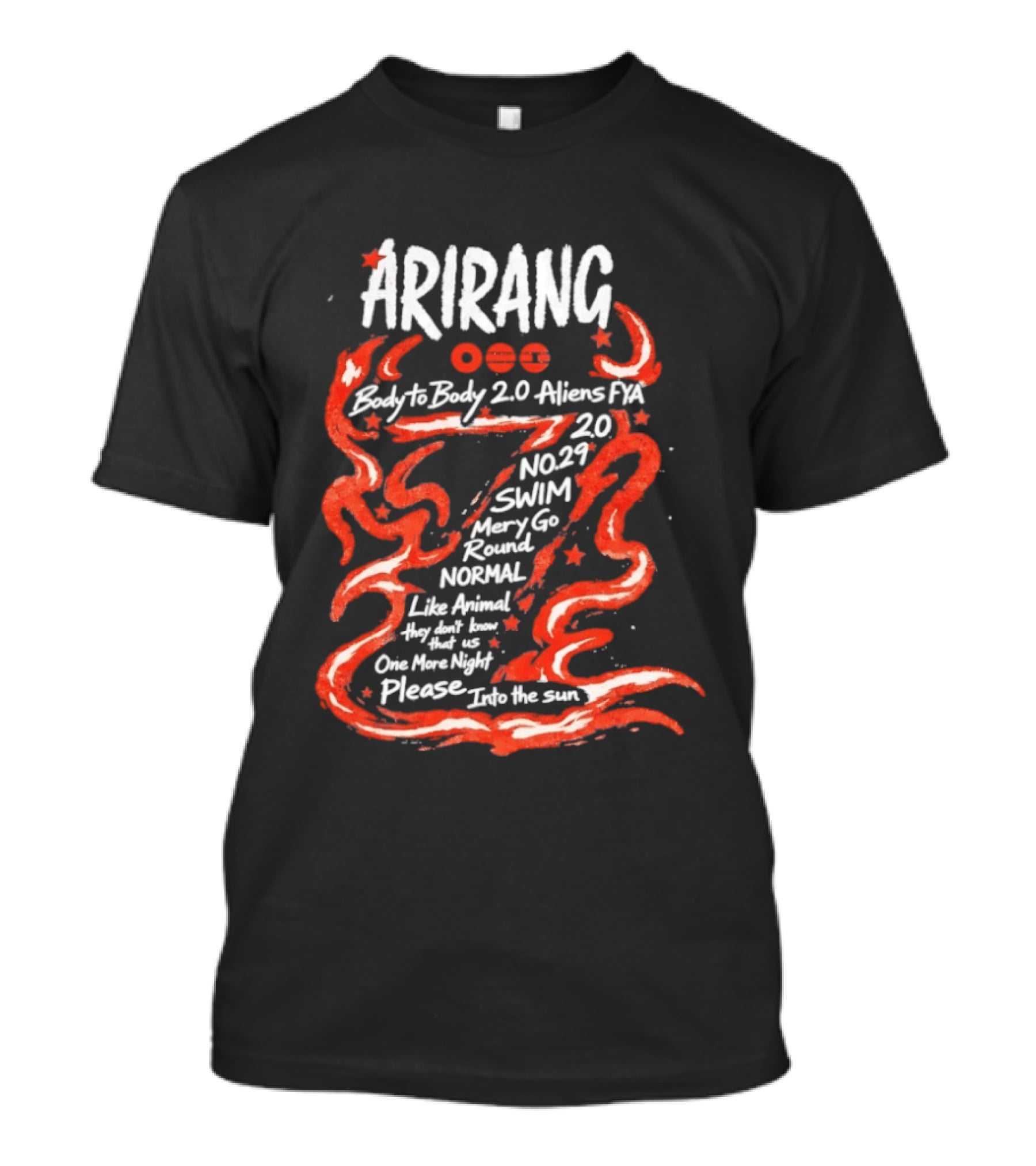 Arirang Body To Body 2.0 Aliens PX Swim Merry Go Round Normal Night T-Shirt