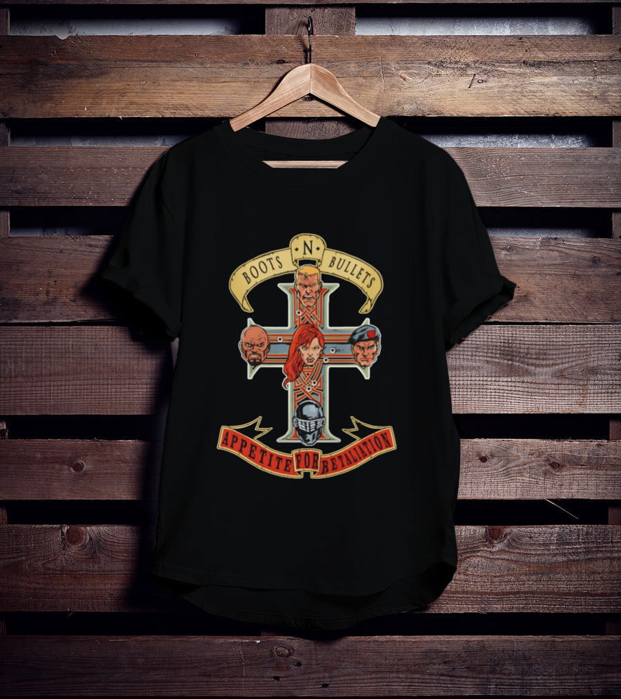 Boots N Bullets Appetite For Retaliation GI Joe Characters Cross T-Shirt