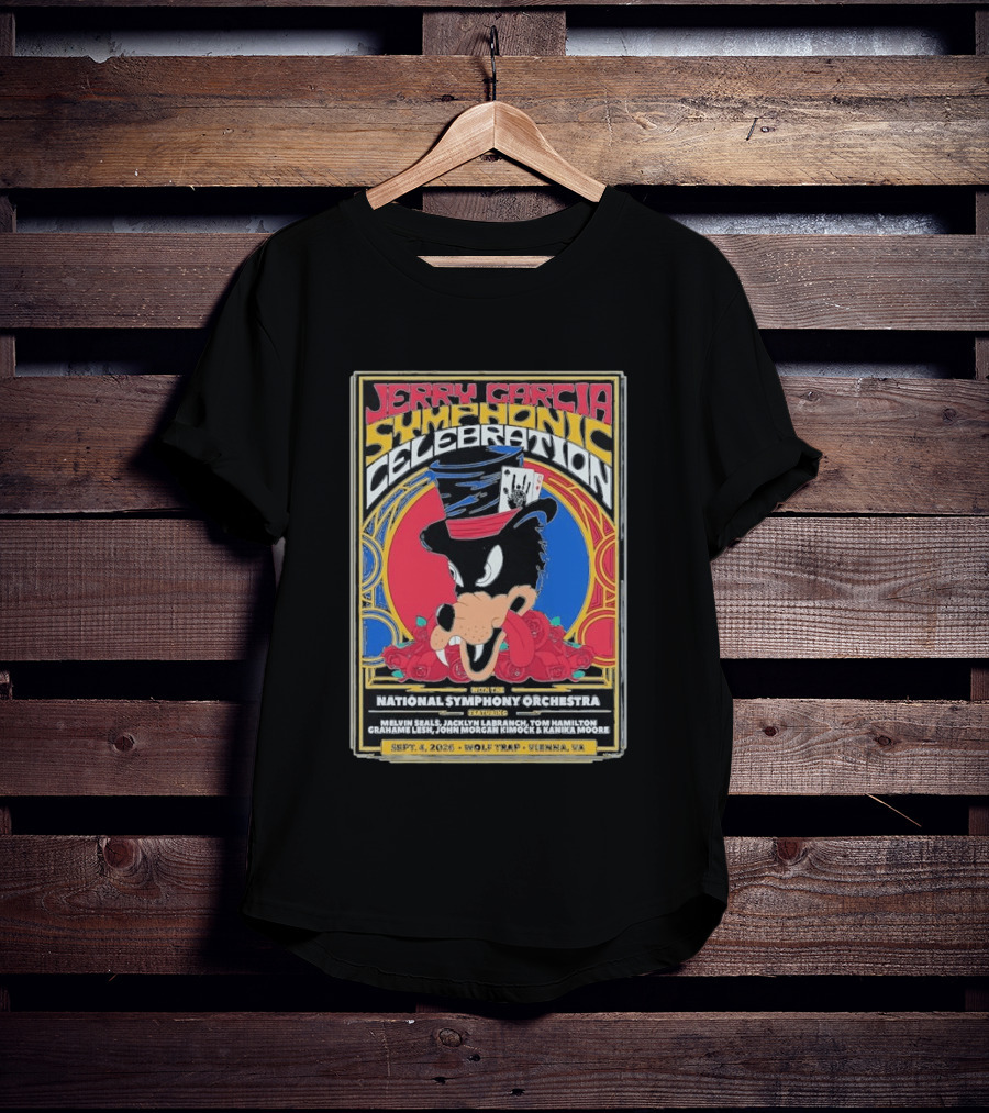 Jerry Garcia Symphonic Celebration With The National Symphony Orchestra Wolf Trap Vienna VA 2026 T-Shirt