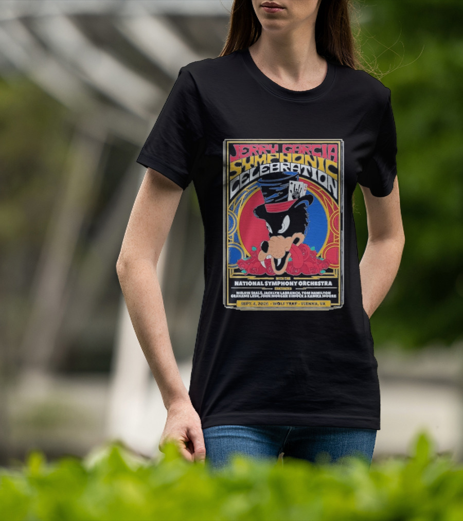 Jerry Garcia Symphonic Celebration With The National Symphony Orchestra Wolf Trap Vienna VA 2026 T-Shirt