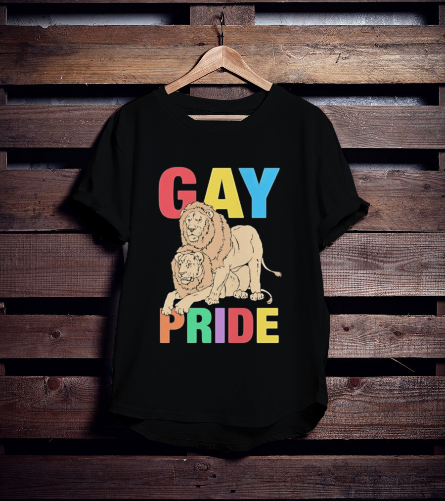 Gay Pride Lions LGBT Rainbow T-Shirt