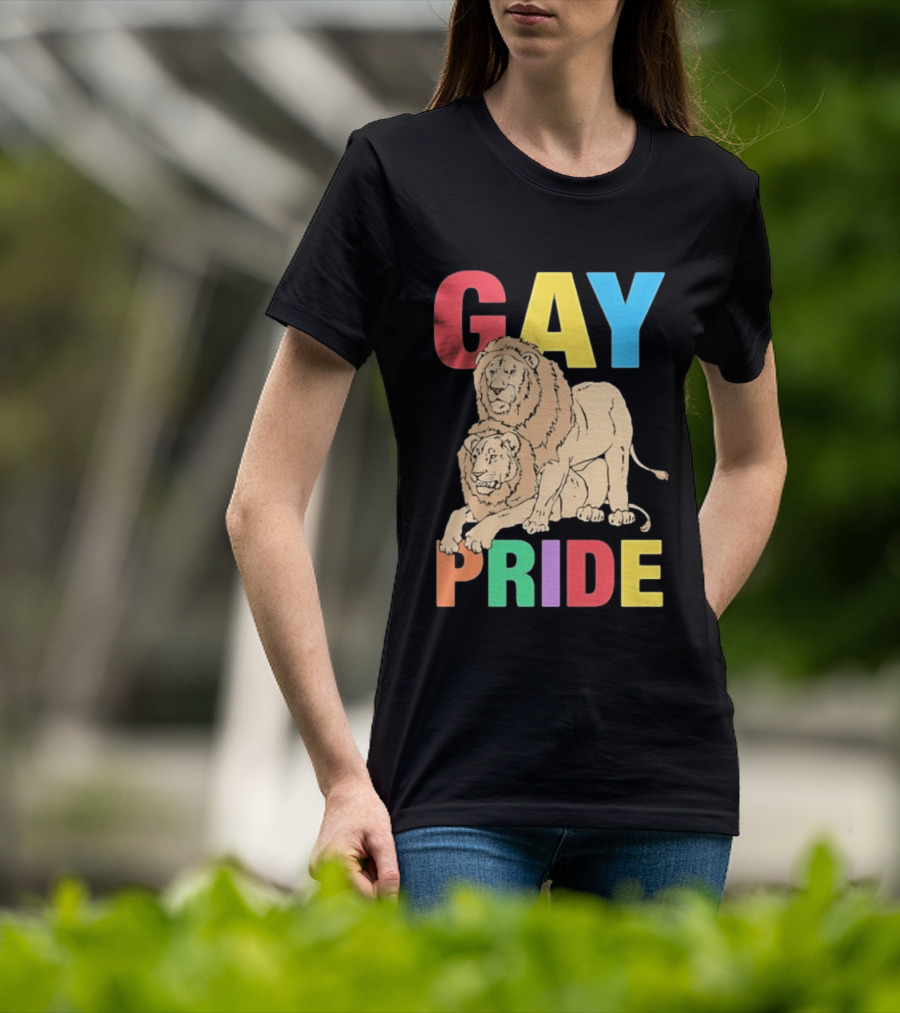 Gay Pride Lions LGBT Rainbow T-Shirt