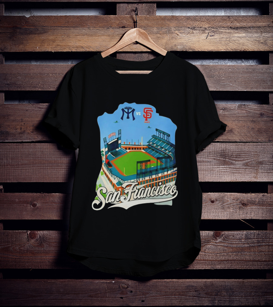 San Francisco Giants Stadium Matchup Baseball Artform T-Shirt