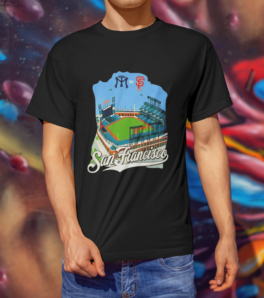 San Francisco Giants Stadium Matchup Baseball Artform T-Shirt