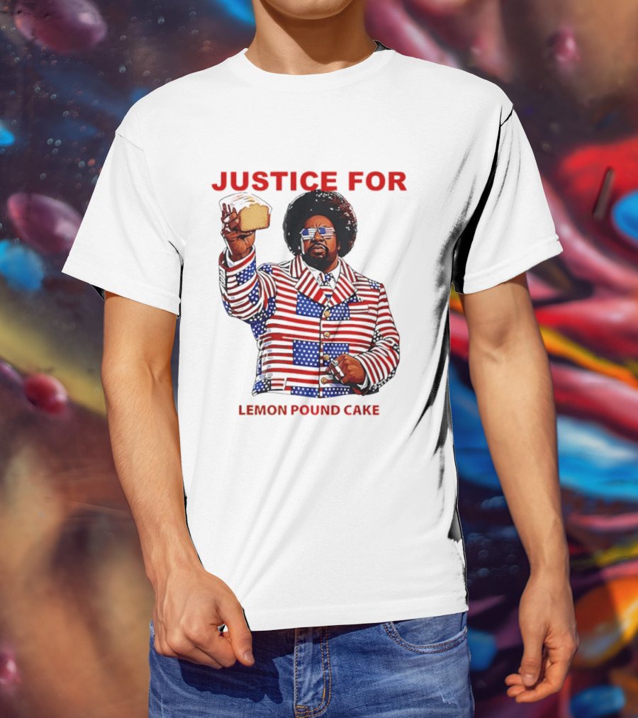 Justice For Lemon Pound Cake Afroman Stars And Stripes Suit T-Shirt