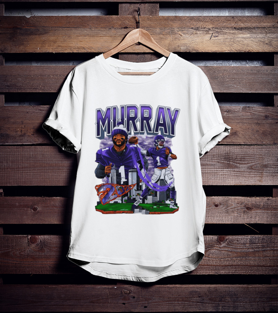 Murray 1 Baltimore Ravens 2026 City Skyline Football T-Shirt