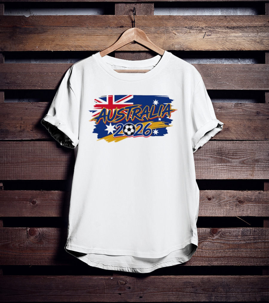 Australia 2026 Soccer Flag Stars T-Shirt