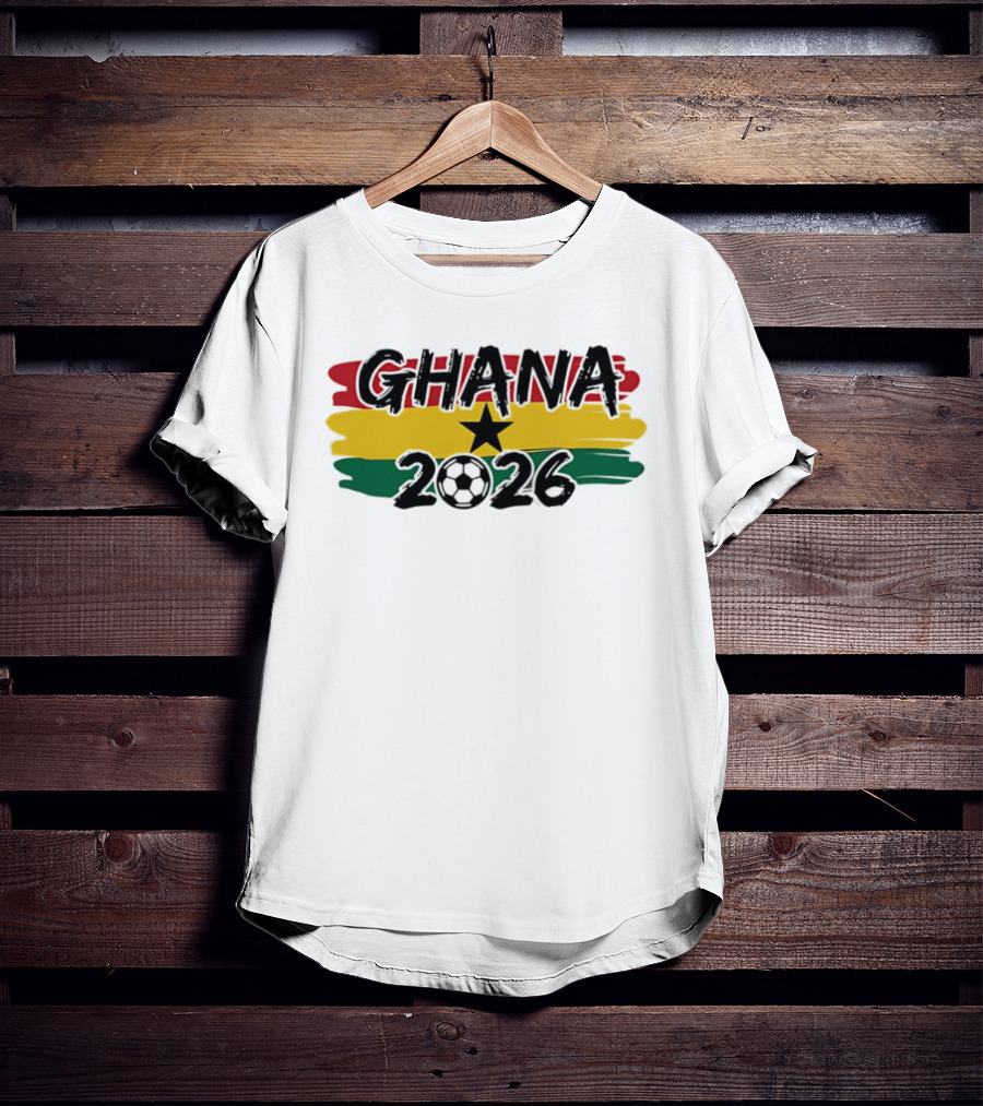 Ghana 2026 World Cup National Football Team Colors And Star T-Shirt