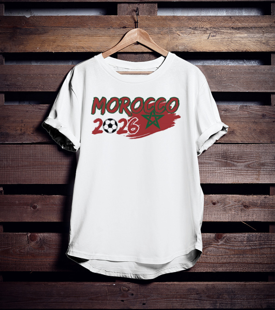 Morocco 2026 World Cup Soccer Ball Star T-Shirt