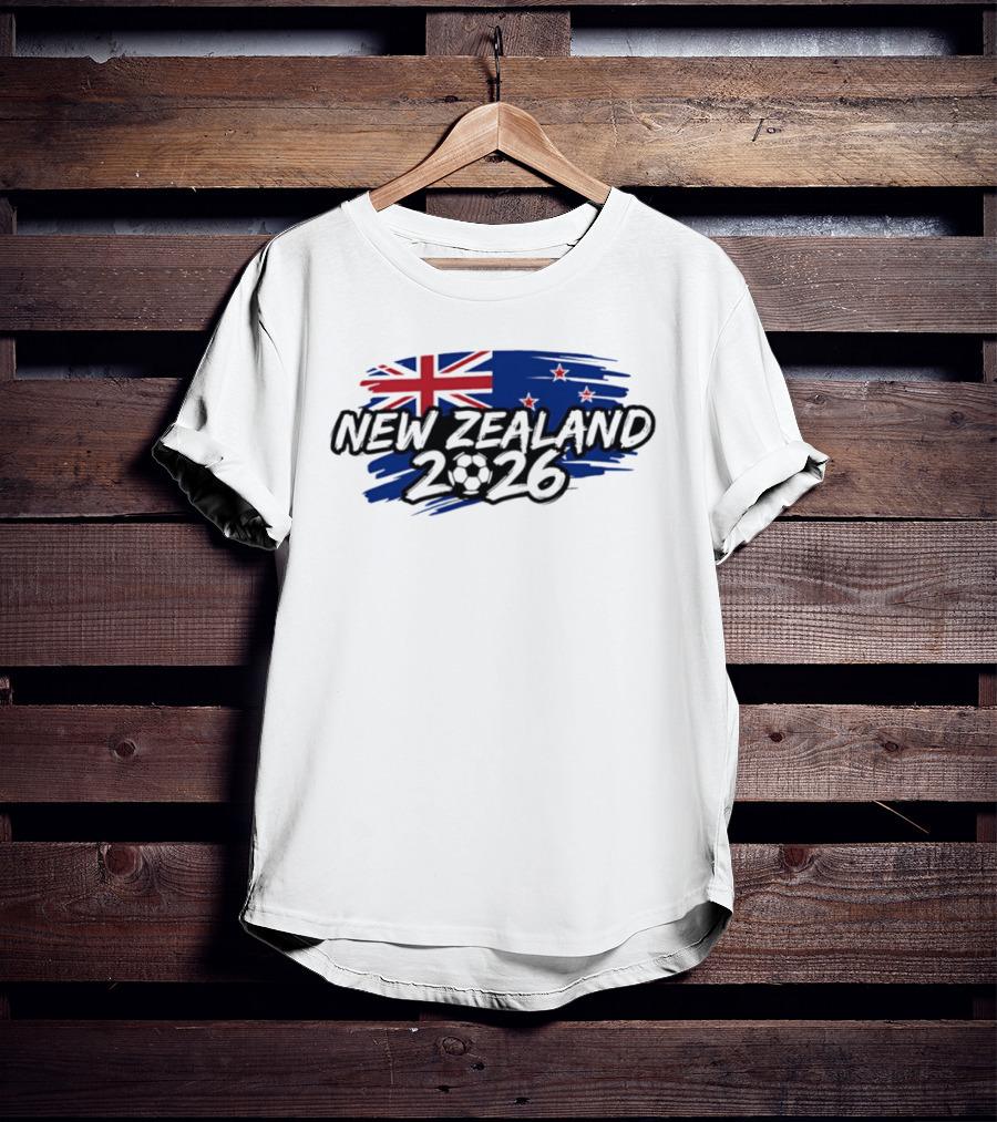 New Zealand 2026 National Team Flag And Soccer Ball T-Shirt