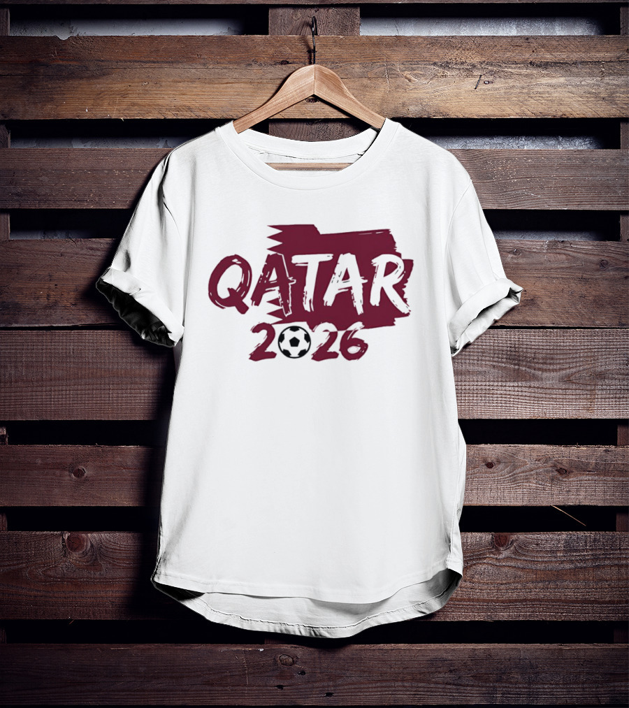 Qatar 2026 Soccer Celebration With Football T-Shirt