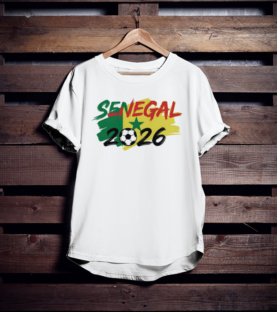 Senegal 2026 World Cup Soccer Team Star Flag T-Shirt