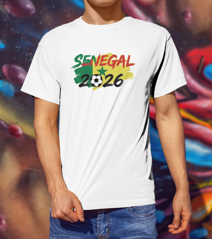 Senegal 2026 World Cup Soccer Team Star Flag T-Shirt