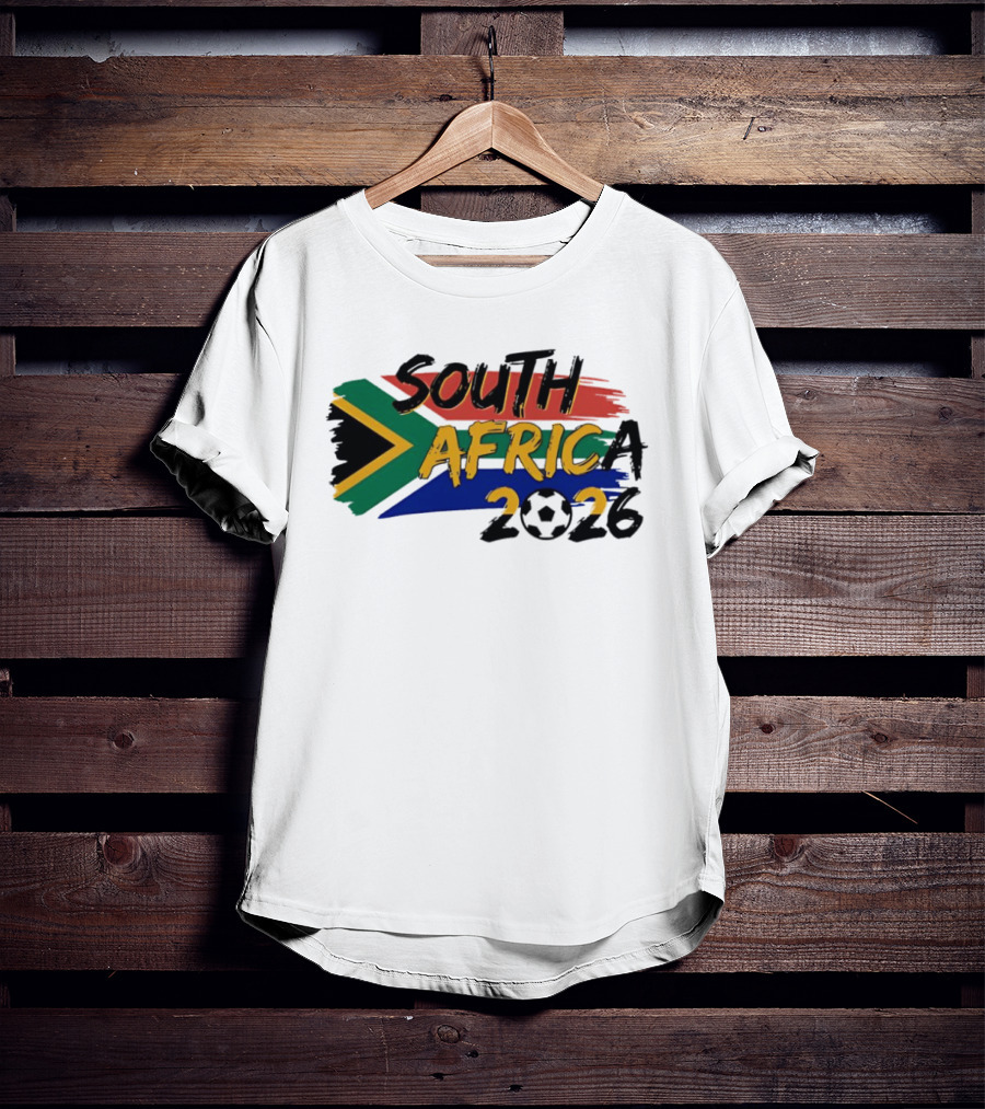 South Africa 2026 Flag Colors Soccer T-Shirt