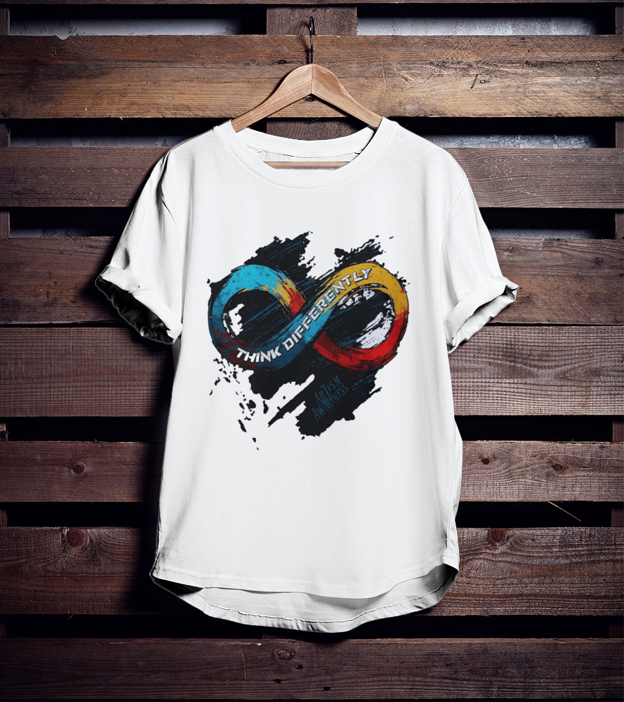 Think Differently Infinity Symbol Autism Awareness T-Shirt