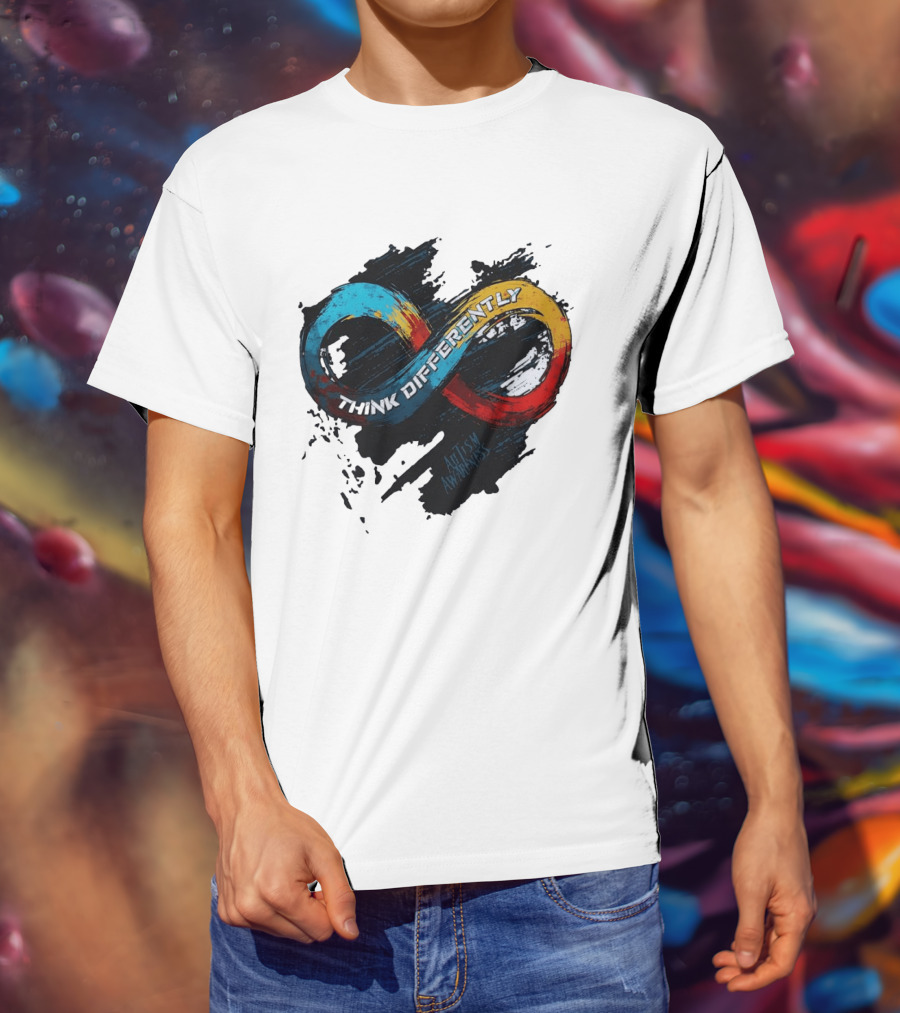 Think Differently Infinity Symbol Autism Awareness T-Shirt