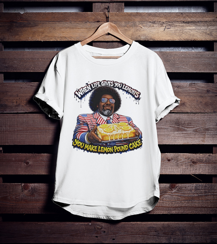 When Life Gives You Lemons You Make Lemon Pound Cake Patriotic Suit And Sunglasses T-Shirt