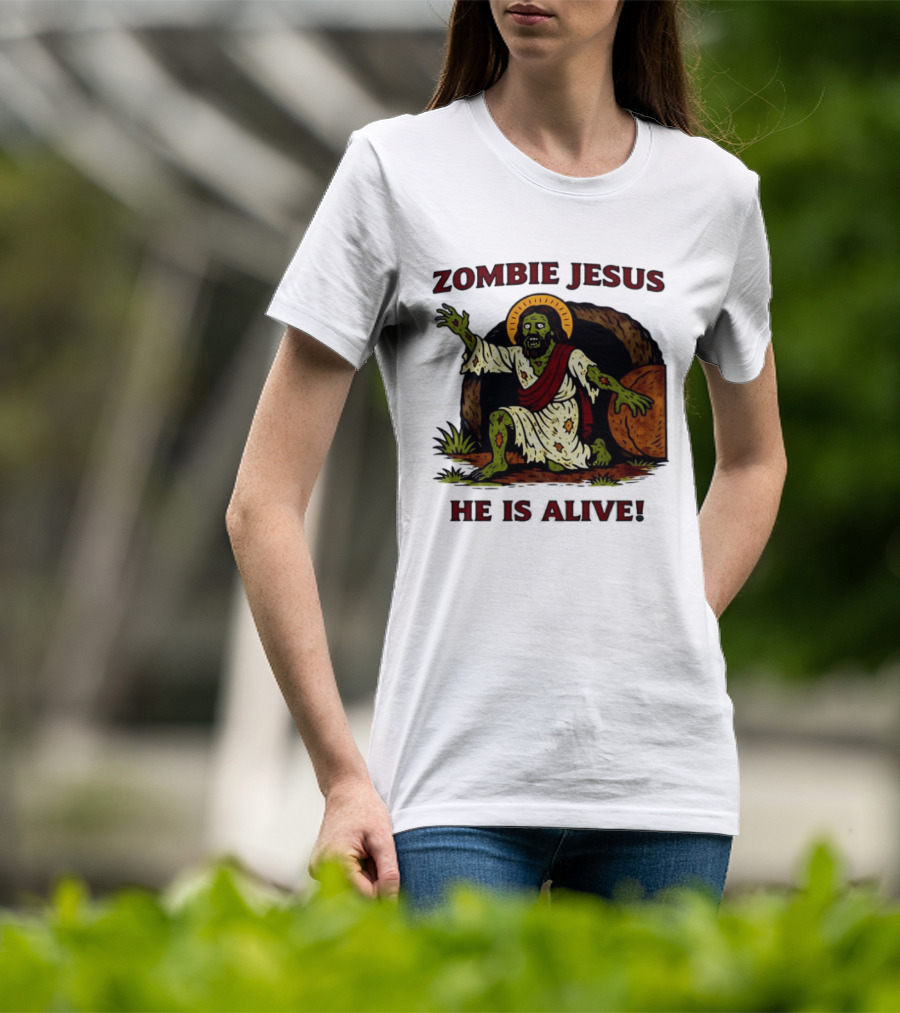 Zombie Jesus He Is Alive Resurrection Meme T-Shirt