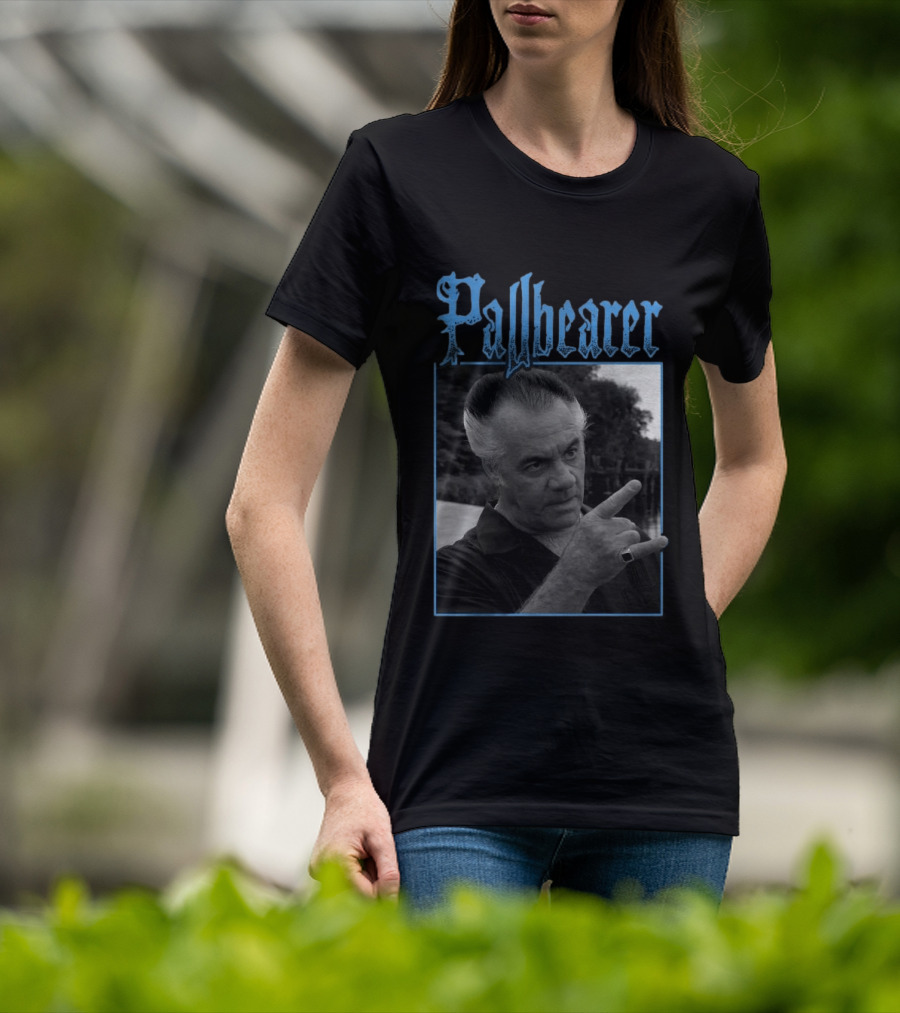 Pallbearer Gothic Font With Man Pointing Finger T-Shirt