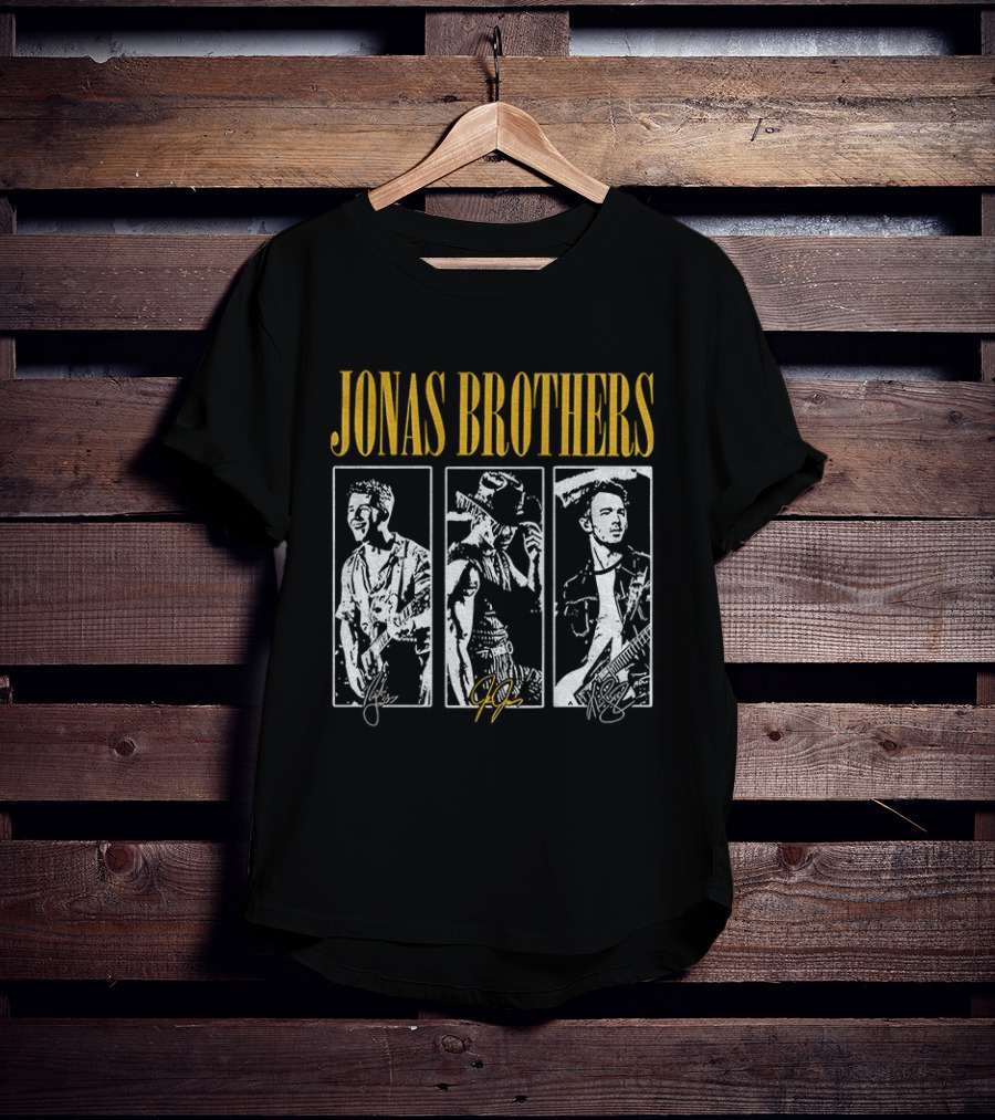 Jonas Brothers 20th Anniversary Tour 2025 Signed Boyband Trio T-Shirt