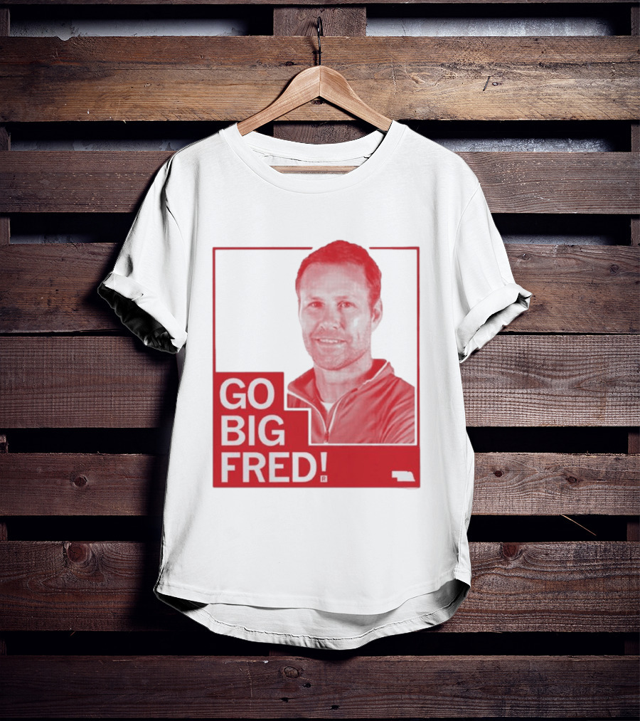 Go Big Fred Nebraska Sports Icon Red T-Shirt