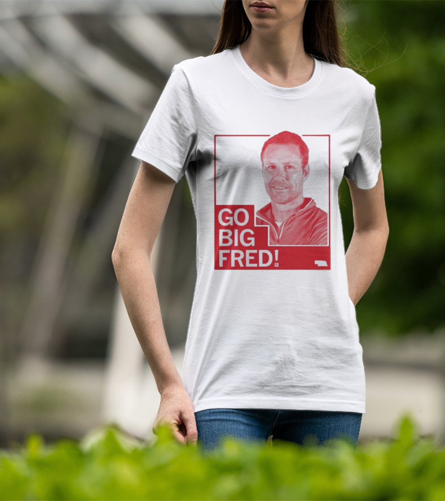 Go Big Fred Nebraska Sports Icon Red T-Shirt