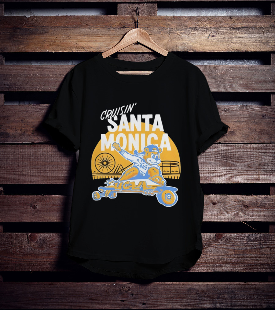 Cruisin' Santa Monica UCLA Bruins Skateboarding Bear T-Shirt