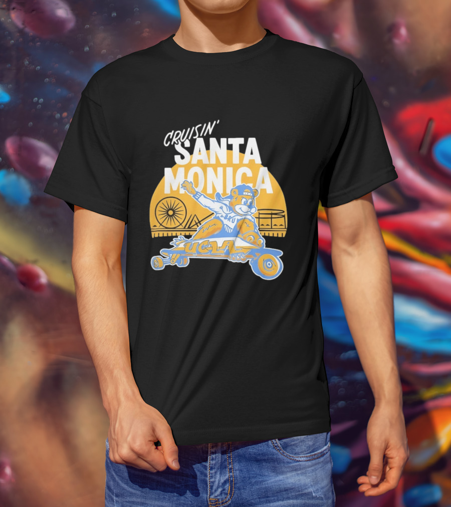Cruisin' Santa Monica UCLA Bruins Skateboarding Bear T-Shirt