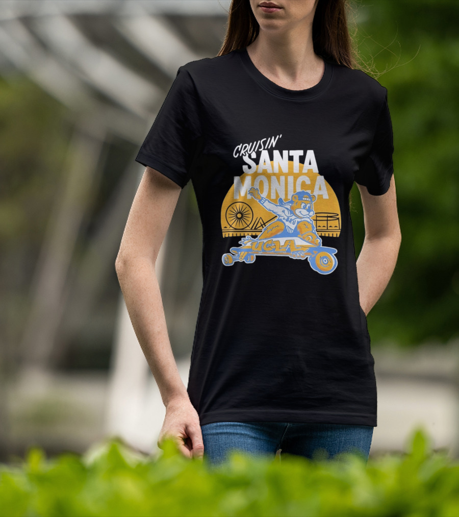 Cruisin' Santa Monica UCLA Bruins Skateboarding Bear T-Shirt