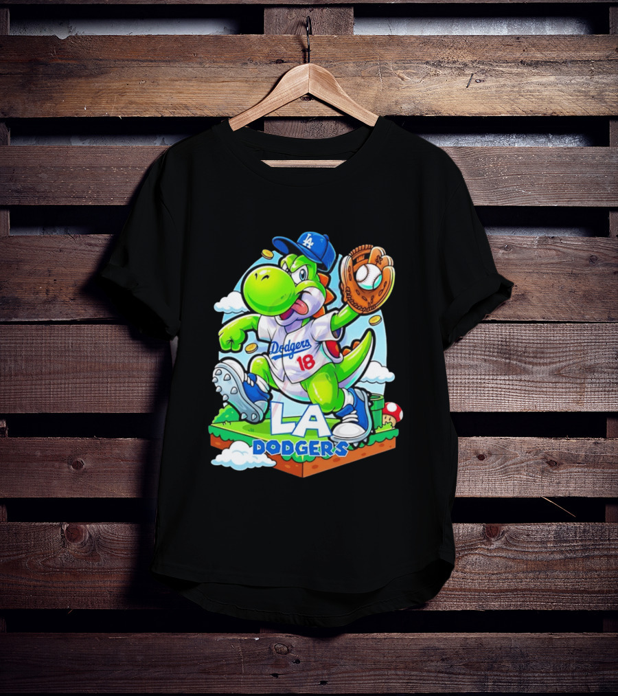 Yoshi Dodgers 18 LA Baseball T-Shirt